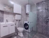 indoor, plumbing fixture, bathroom, wall, shower, tap, bathtub, floor, bathroom accessory, interior, kitchen, toilet, home appliance